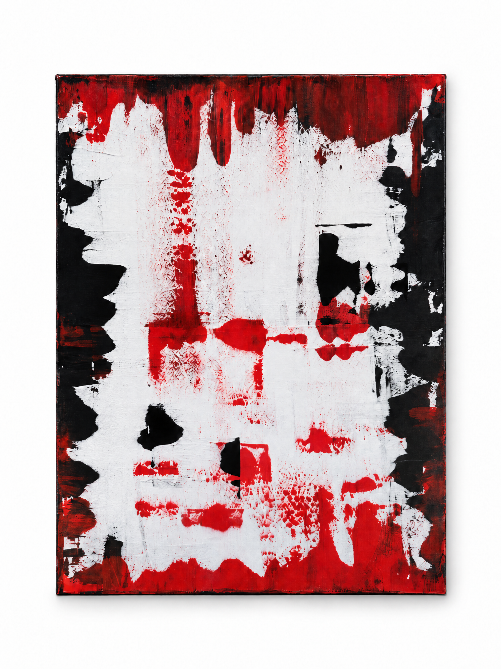 Chaos, abstract acrylic painting, 60 by 80 centimetres